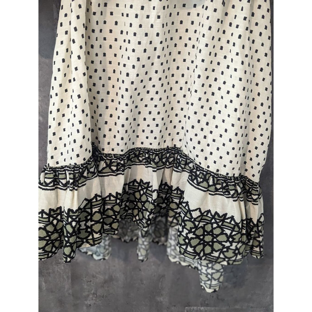 Women's Knox Rose NWT White and Green Boho Dress - Size S - Picture 7 of 16